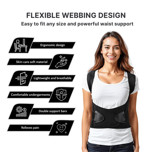 Adjustable Posture Corrector – Back, Neck & Shoulder Support
