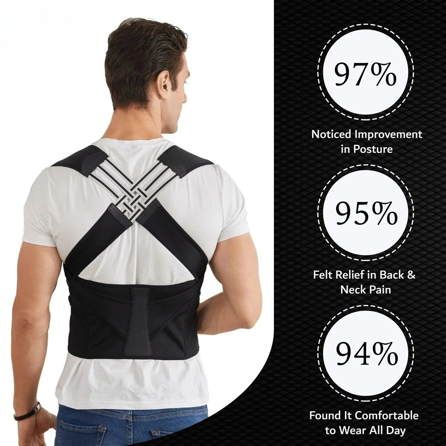 Adjustable Posture Corrector – Back, Neck & Shoulder Support