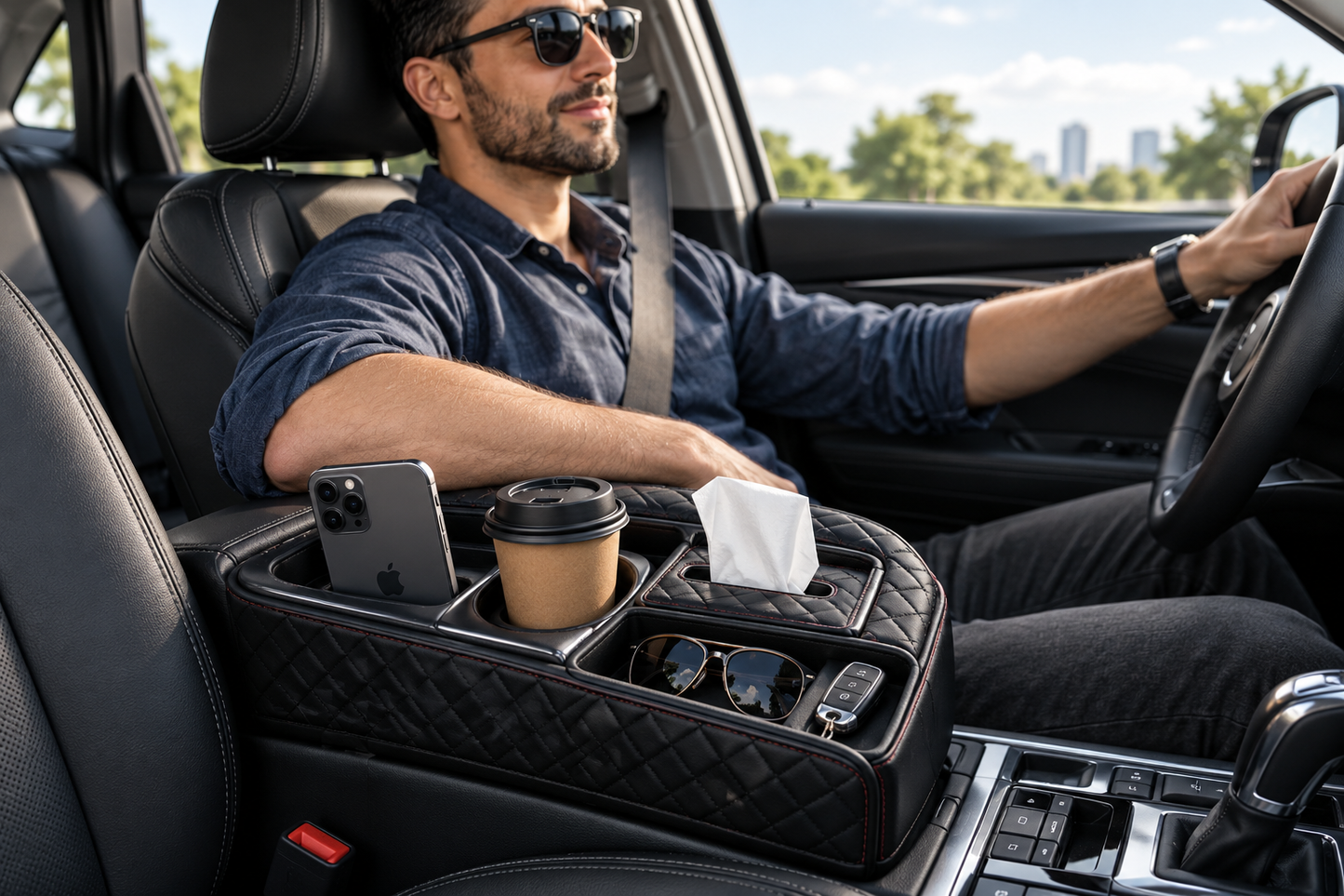 Leather Armrest Cover for Car